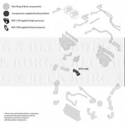 Трубка нагнетаемого воздуха BORG & BECK BTH1388