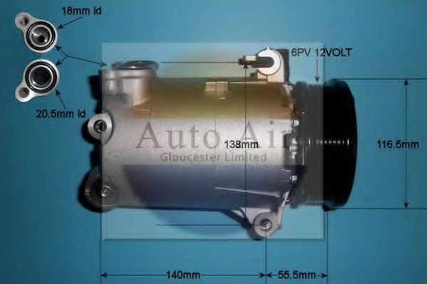 Компрессор, кондиционер AUTO AIR GLOUCESTER 14-1048P