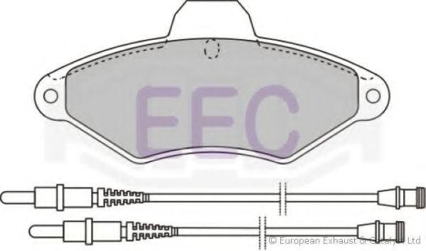 Комплект тормозных колодок, дисковый тормоз EEC BRP0803