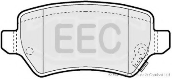 Комплект тормозных колодок, дисковый тормоз EEC BRP1286