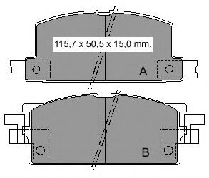 Комплект тормозных колодок, дисковый тормоз VEMA 834340