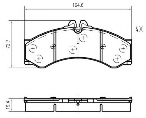 Комплект тормозных колодок, дисковый тормоз VEMA K622600