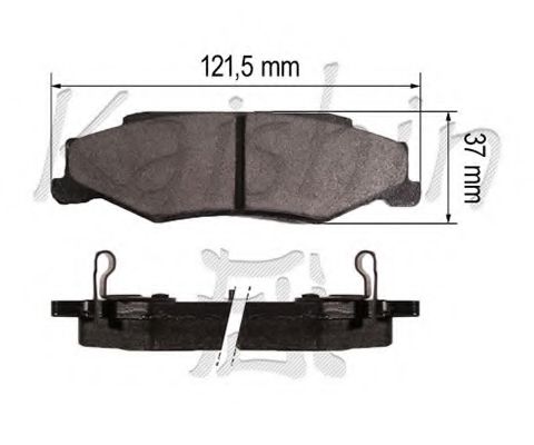 Комплект тормозных колодок, дисковый тормоз KAISHIN D10162