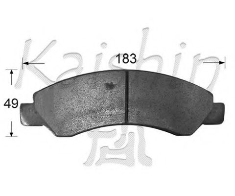 Комплект тормозных колодок, дисковый тормоз KAISHIN D10165