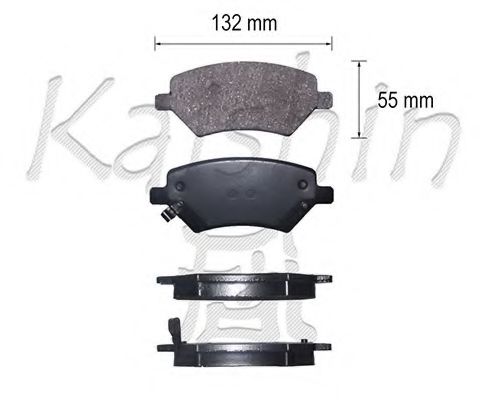 Комплект тормозных колодок, дисковый тормоз KAISHIN D10196