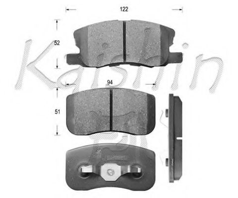 Комплект тормозных колодок, дисковый тормоз KAISHIN D6121