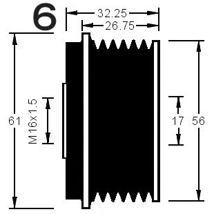 Механизм свободного хода генератора CEVAM 14380
