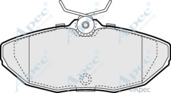 Комплект тормозных колодок, дисковый тормоз APEC braking PAD1127