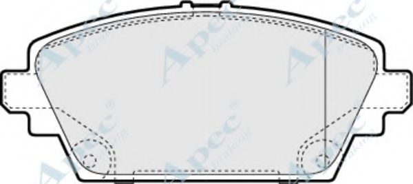 Комплект тормозных колодок, дисковый тормоз APEC braking PAD1170