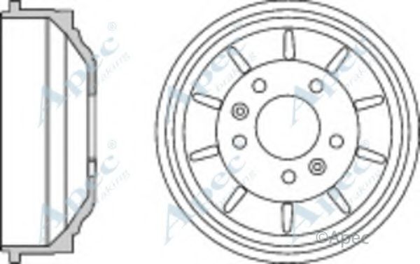 Тормозной барабан APEC braking DRM9962