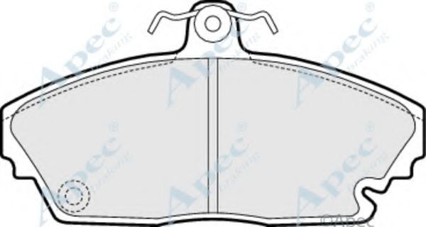 Комплект тормозных колодок, дисковый тормоз APEC braking PAD1437
