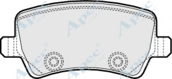 Комплект тормозных колодок, дисковый тормоз APEC braking PAD1566