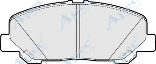 Комплект тормозных колодок, дисковый тормоз APEC braking PAD1580