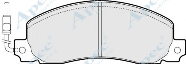 Комплект тормозных колодок, дисковый тормоз APEC braking PAD489
