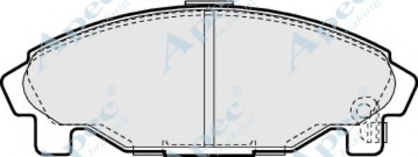 Комплект тормозных колодок, дисковый тормоз APEC braking PAD952