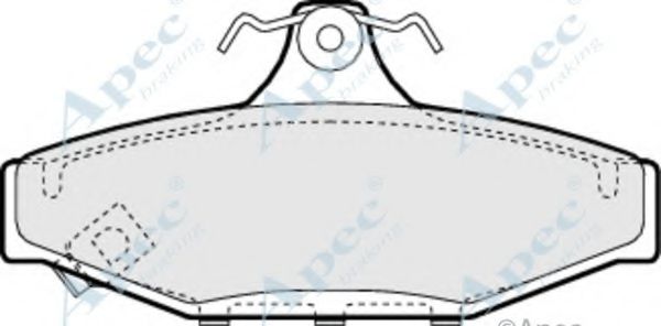 Комплект тормозных колодок, дисковый тормоз APEC braking PAD958