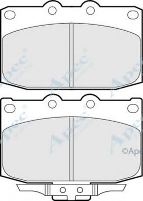 Комплект тормозных колодок, дисковый тормоз APEC braking PAD817