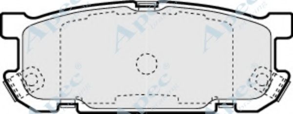 Комплект тормозных колодок, дисковый тормоз APEC braking PAD1236