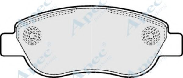 Комплект тормозных колодок, дисковый тормоз APEC braking PAD1412