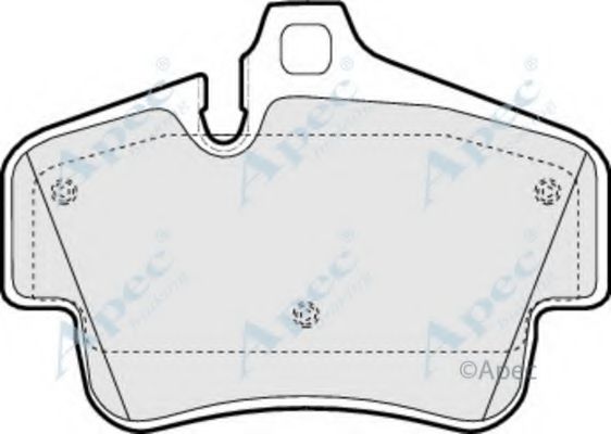 Комплект тормозных колодок, дисковый тормоз APEC braking PAD1628