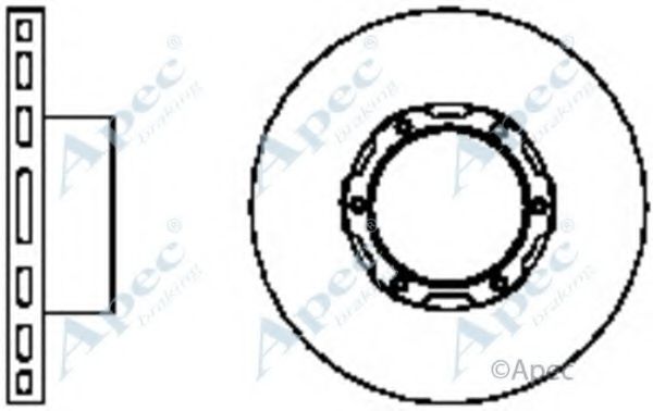 Тормозной диск APEC braking DSK2033