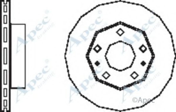 Тормозной диск APEC braking DSK2481