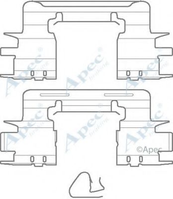 Комплектующие, тормозные колодки APEC braking KIT1148