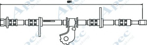 Тормозной шланг APEC braking HOS3580