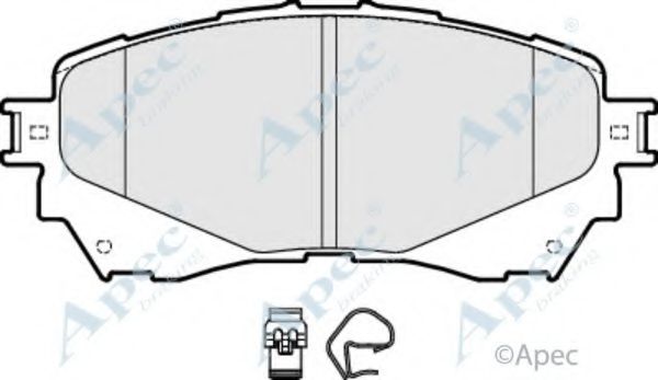 Комплект тормозных колодок, дисковый тормоз APEC braking PAD1942