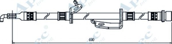 Тормозной шланг APEC braking HOS4127