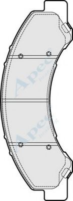 Комплект тормозных колодок, дисковый тормоз APEC braking PAD1889