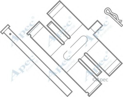 Комплектующие, тормозные колодки APEC braking KIT403