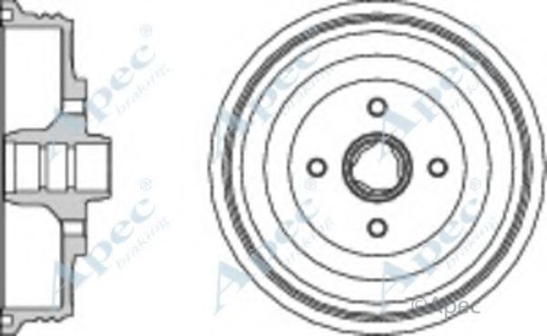 Тормозной барабан APEC braking DRM9517