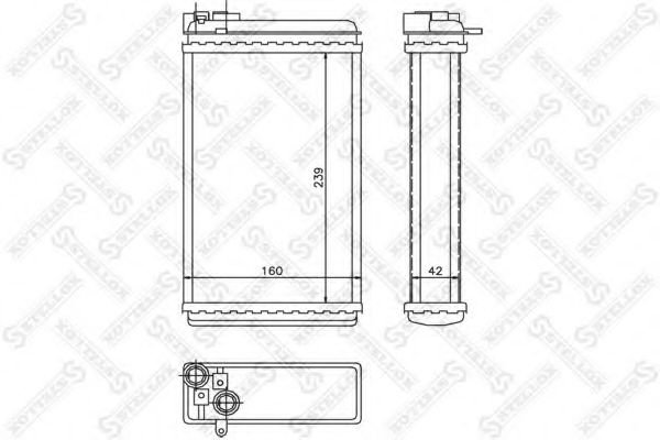 Теплообменник, отопление салона STELLOX 10-35046-SX