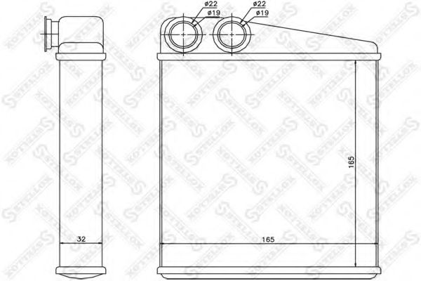 Теплообменник, отопление салона STELLOX 10-35173-SX