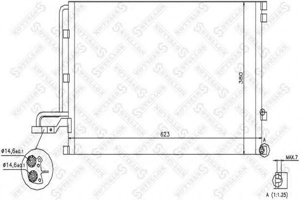 Конденсатор, кондиционер STELLOX 10-45572-SX