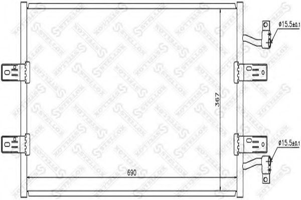 Конденсатор, кондиционер STELLOX 10-45667-SX