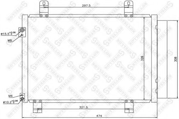 Конденсатор, кондиционер STELLOX 10-45712-SX