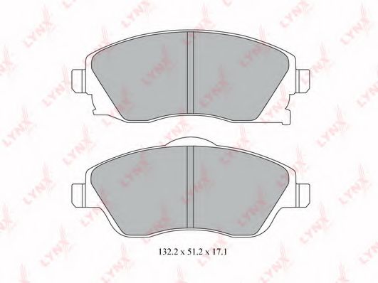 Комплект тормозных колодок, дисковый тормоз LYNXauto BD-5915