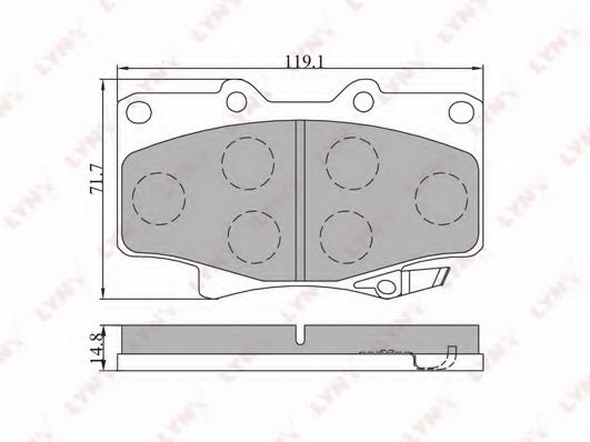 Комплект тормозных колодок, дисковый тормоз LYNXauto BD-7504