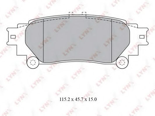 Комплект тормозных колодок, дисковый тормоз LYNXauto BD-7597