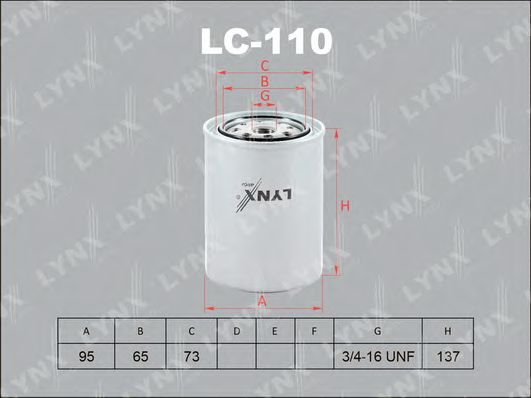 Масляный фильтр LYNXauto LC-110