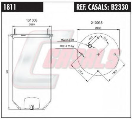 Кожух пневматической рессоры FA1 1811