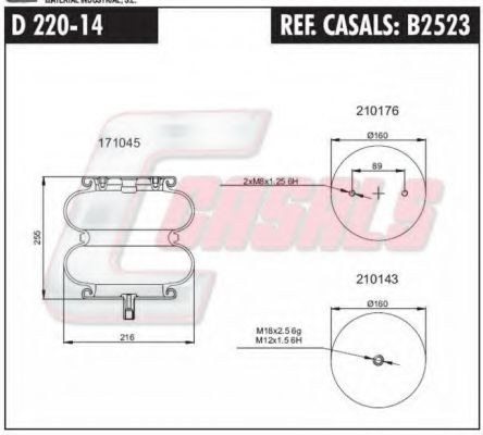 Кожух пневматической рессоры CASALS B2523