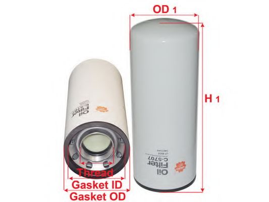 Масляный фильтр SAKURA  Automotive C-5707