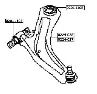 Подвеска, рычаг независимой подвески колеса ASVA 0201-J10B