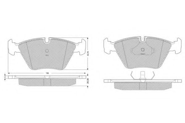 Комплект тормозных колодок, дисковый тормоз PROCODIS FRANCE PF1069