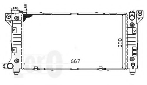 Радиатор, охлаждение двигателя LORO 008-017-0007