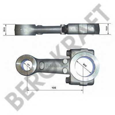 Шатун, пневматический компрессор BERGKRAFT BK1100421AS