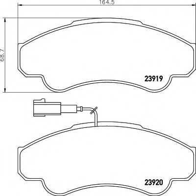 Комплект тормозных колодок, дисковый тормоз COBREQ N-596